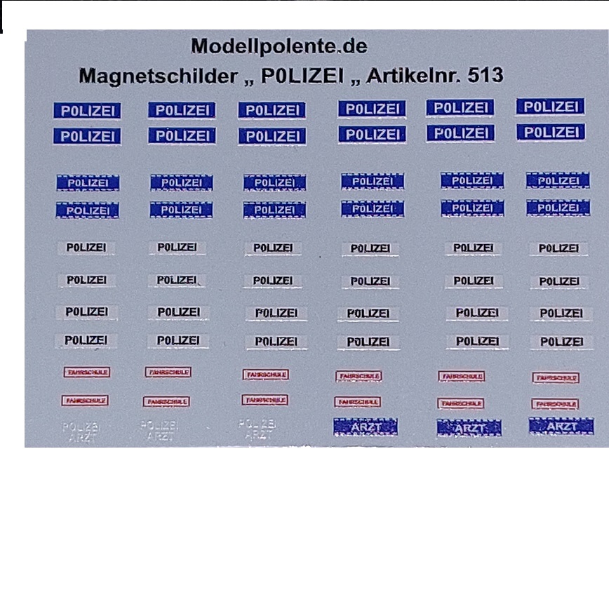 Magnetschilder für POLIZEI